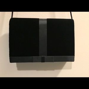 Black Velvet & Satin Evening Clutch